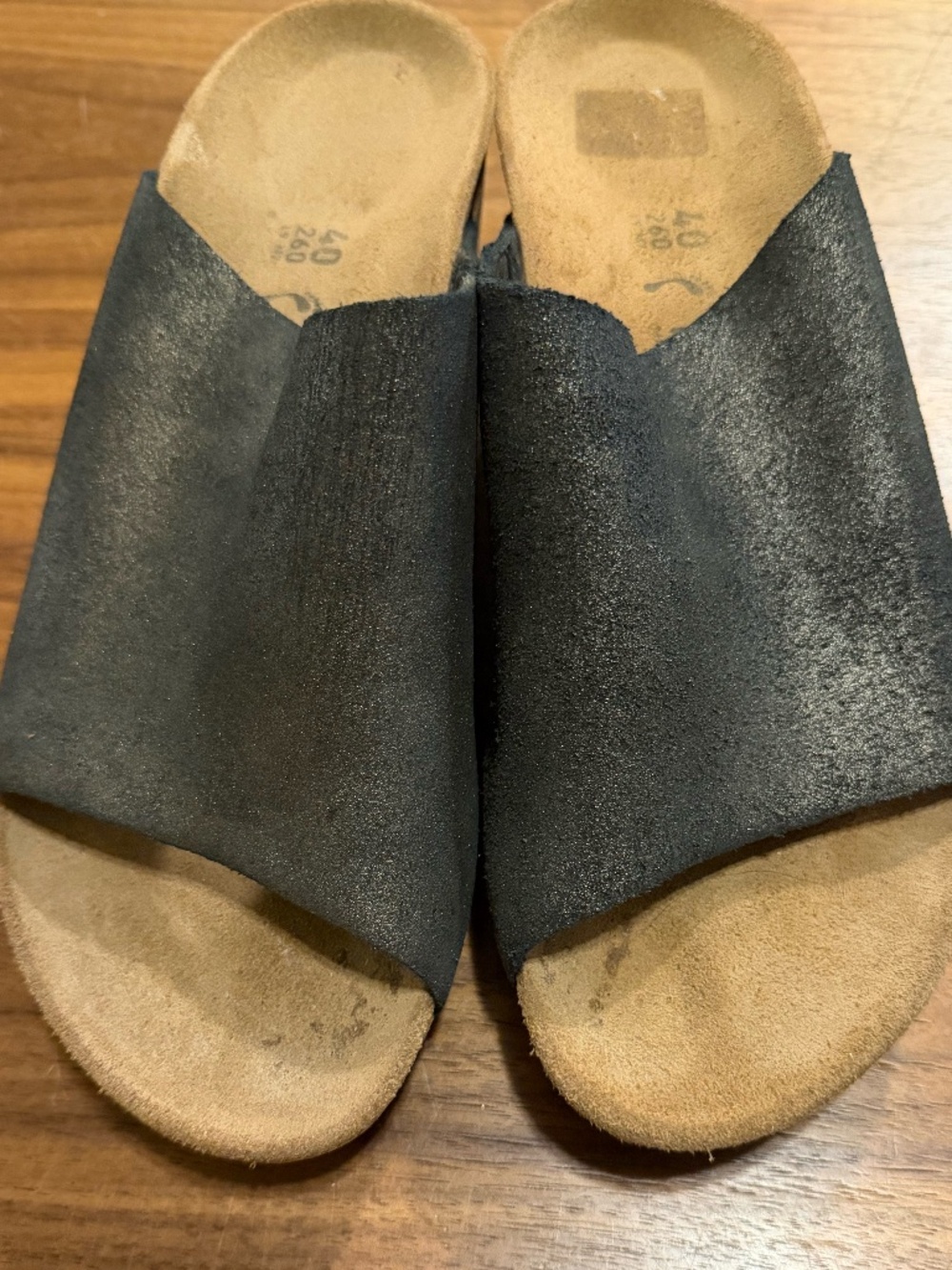 Birkenstock Papillio Wedge Namica Black Metallic Sandals SZ 40 US 9